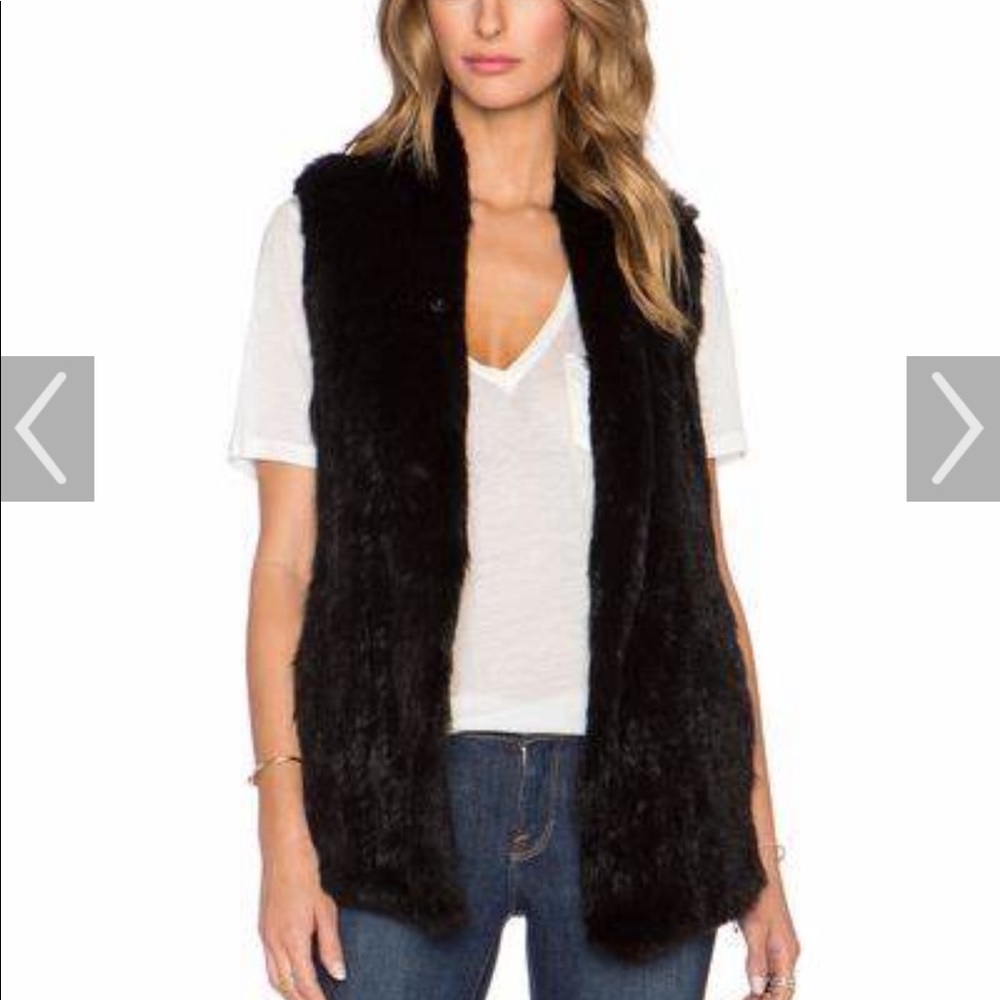 Annabelle rabbit fur vest